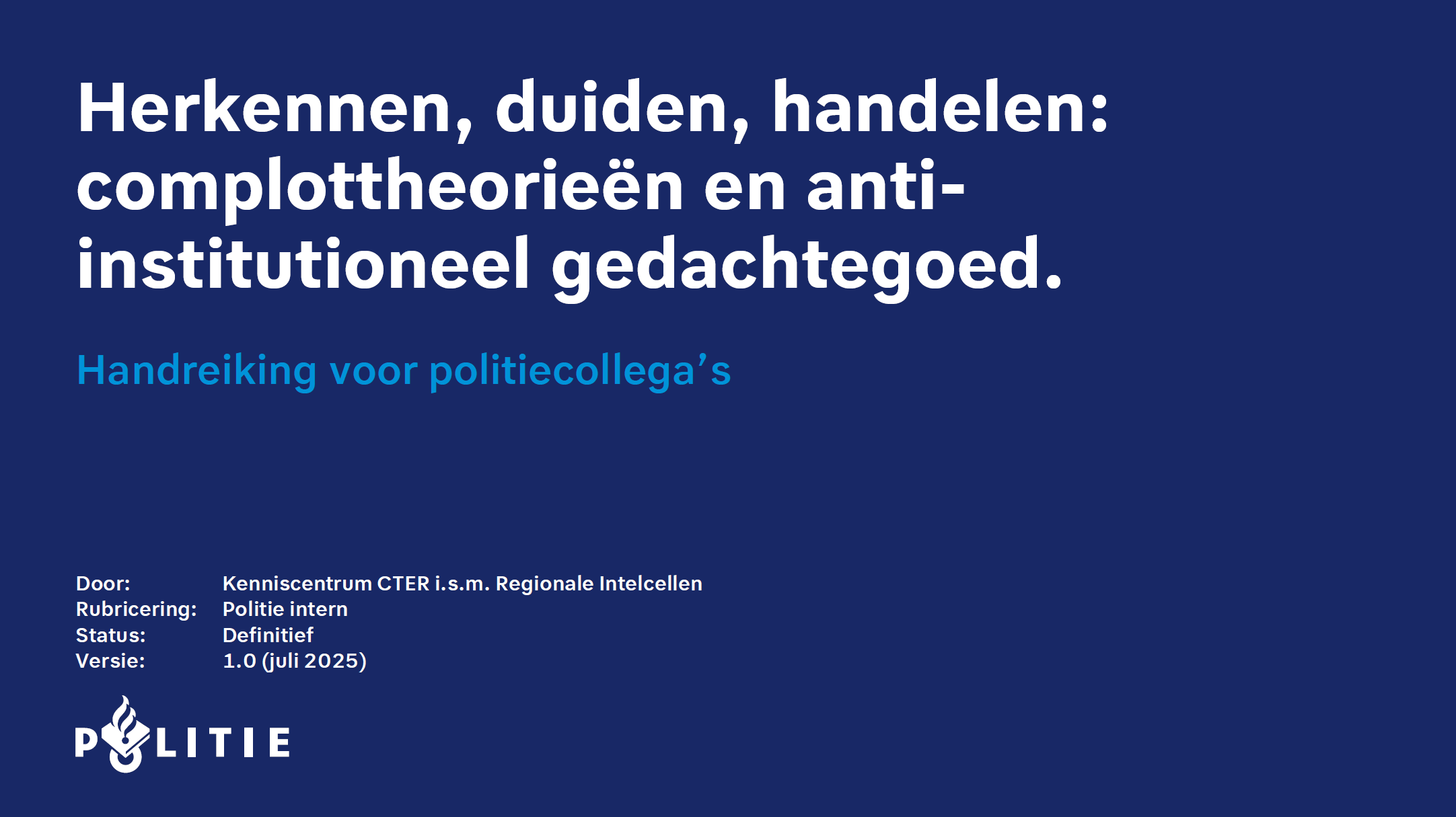 Politiedocument legt diepe kloof bloot tussen overheid en burger